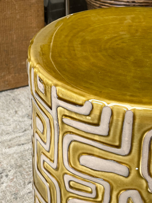 Ceramic Yellow Nightstand
