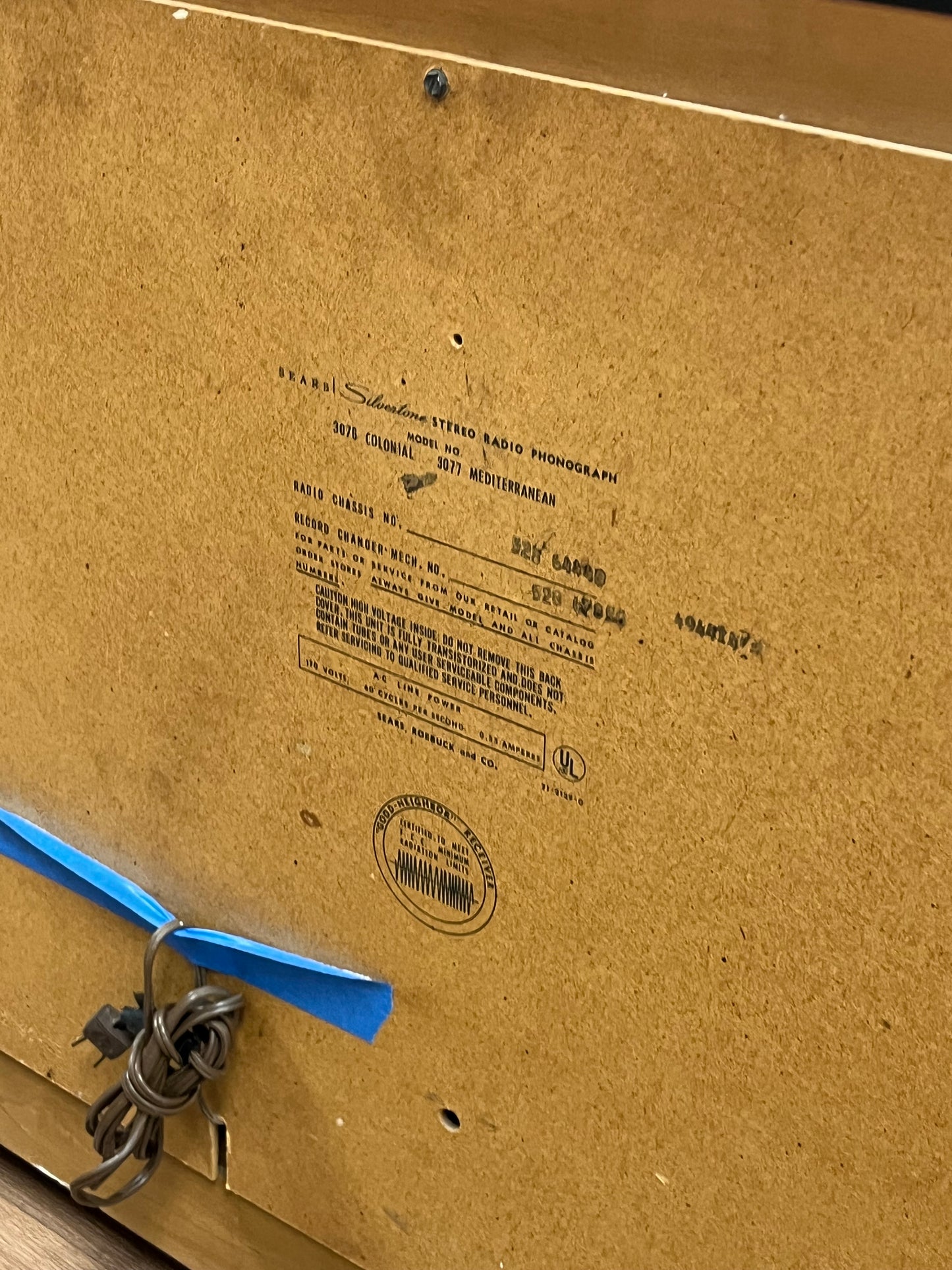 Antique Style Credenza w/ Record Player