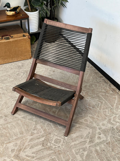 Outdoor Rope Back Armless Chair