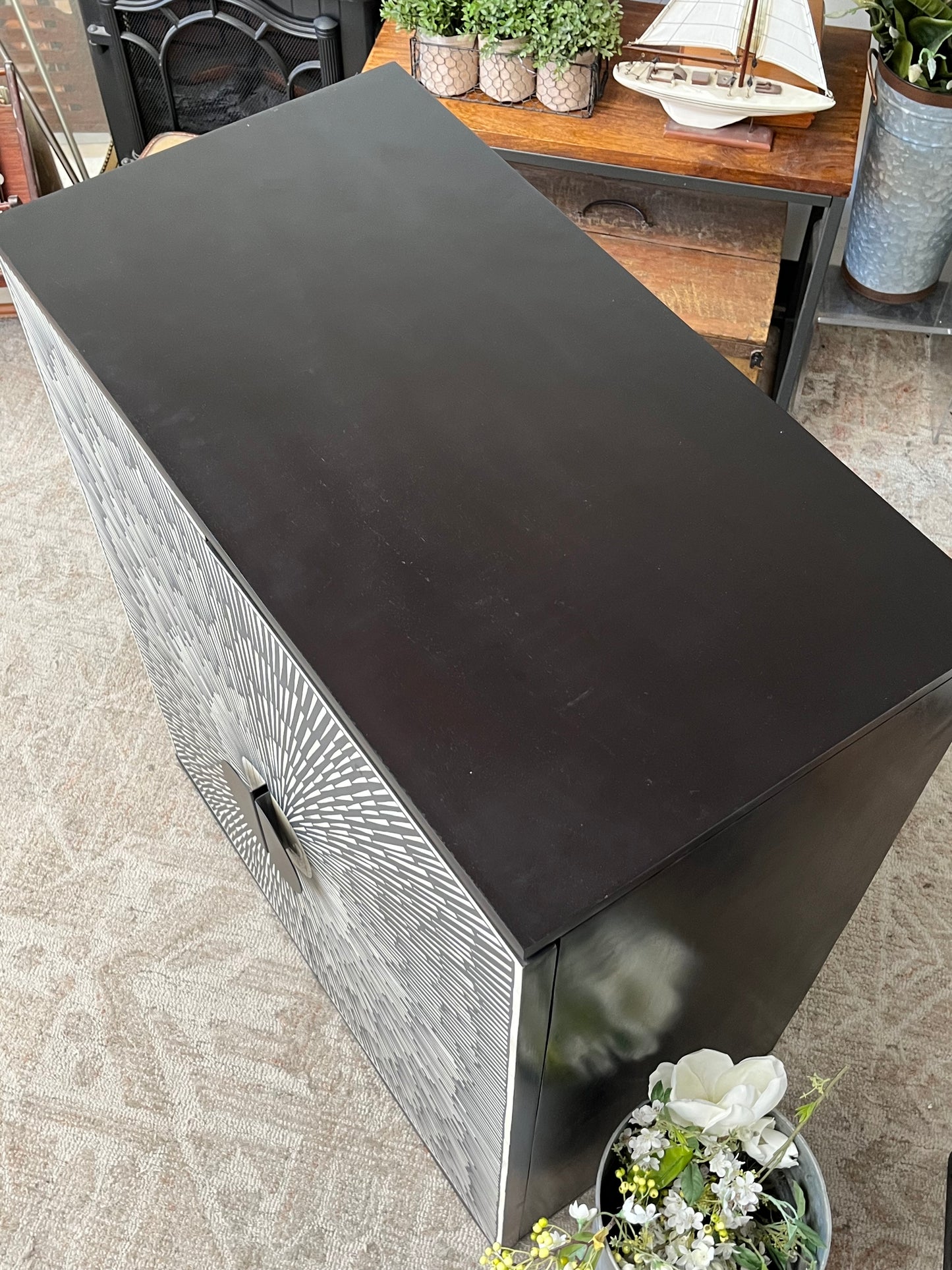 Sunburst Wine Liquor Cabinet