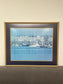 Andre Bourrie "Sailing Yachts in Harbor" Framed Print