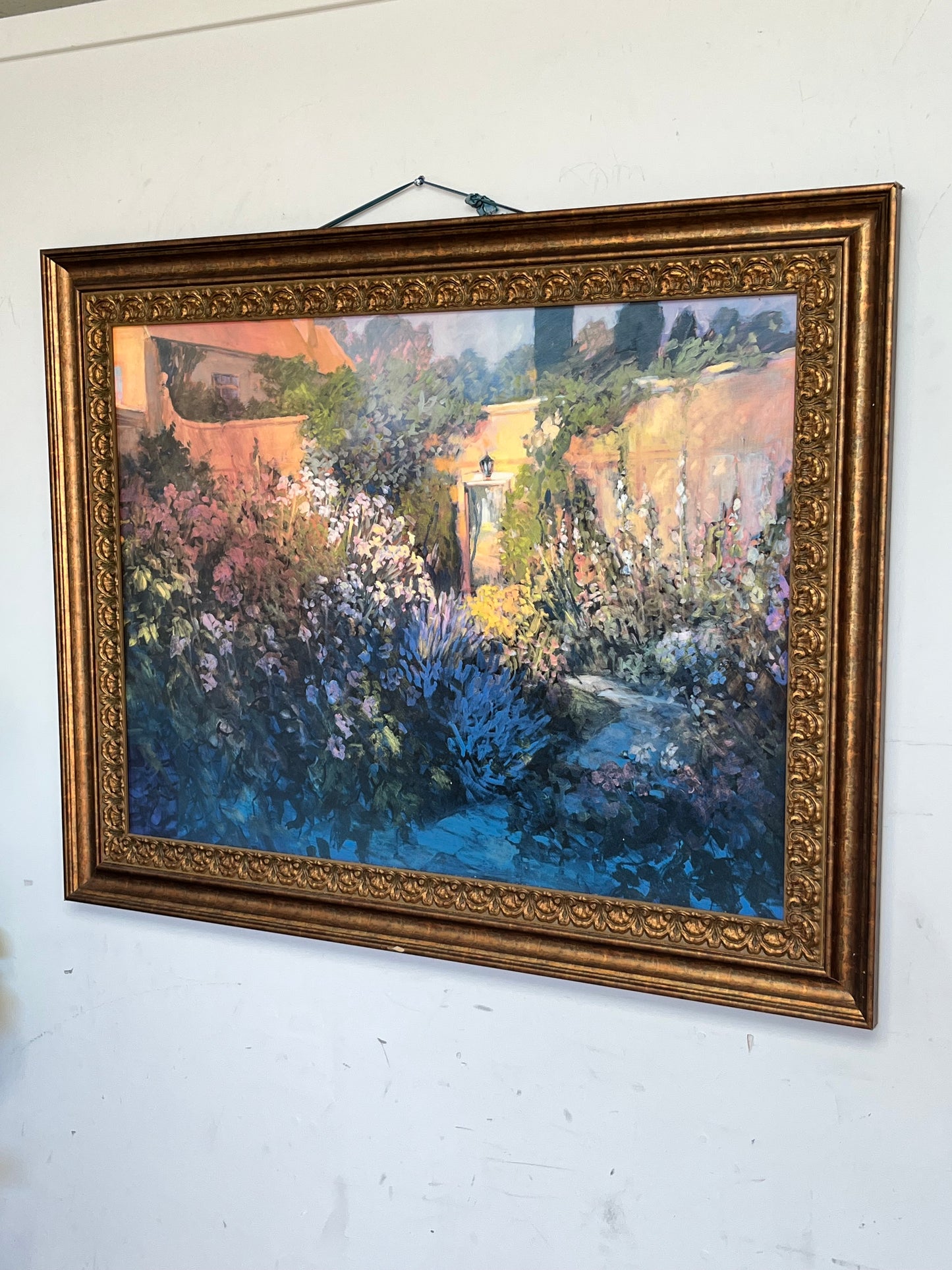 Framed Painint "Garden Scene" 38" x 48"