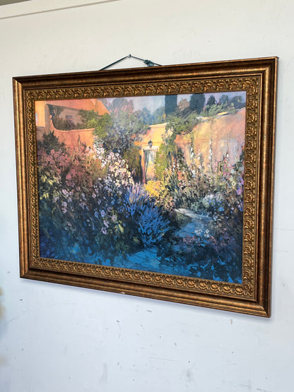 Framed Painint "Garden Scene" 38" x 48"