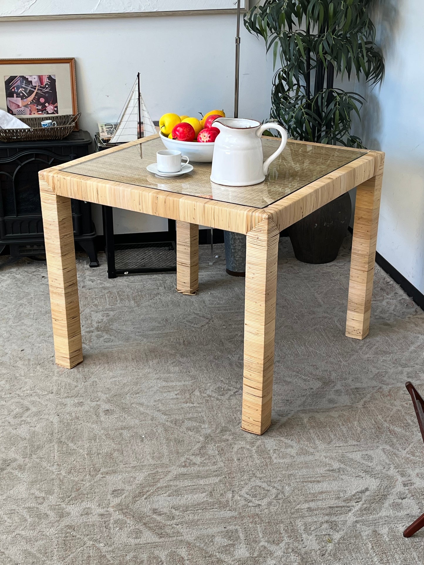 Bohemian Style Rattan Dining Table