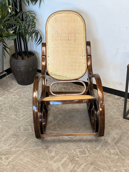 Cane Rattan Wicker Rocking Chair
