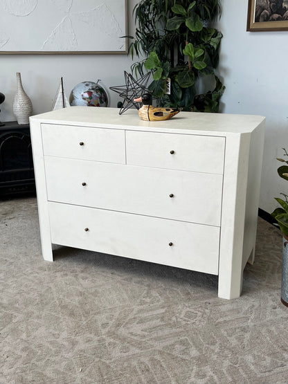 Faux Shagreen 4-Drawer Dresser