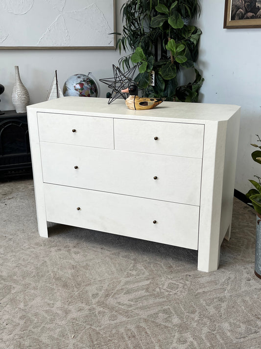 Faux Shagreen 4-Drawer Dresser