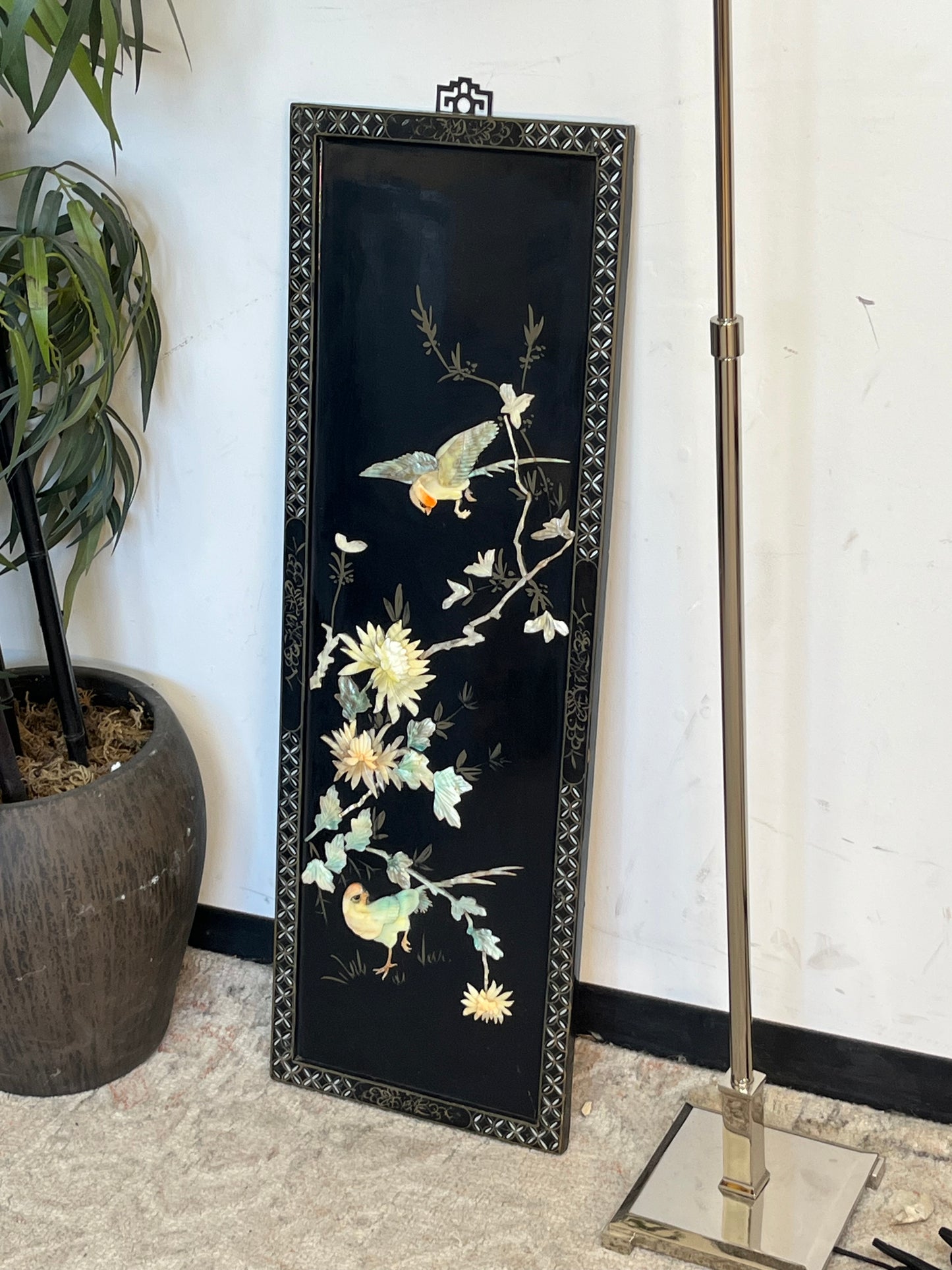 Mother of Pearl Panel "Flying Birds"