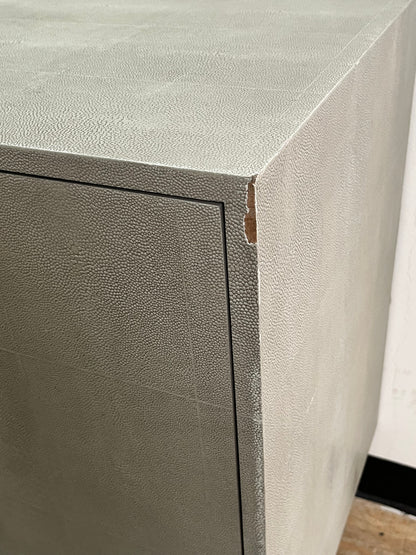 Modern Shagreen Grey Credenza