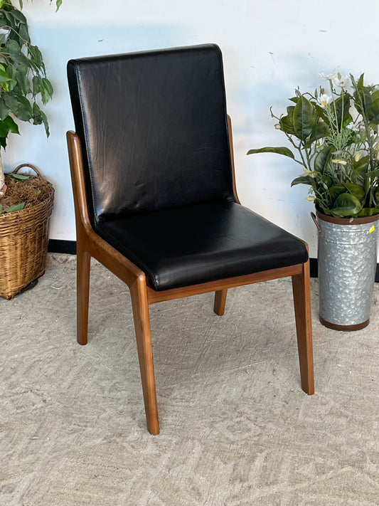 Mid-Century Modern Leather Dining Chair