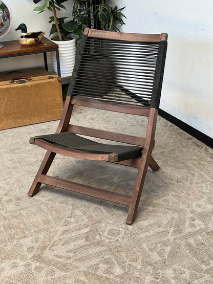Outdoor Rope Back Armless Chair