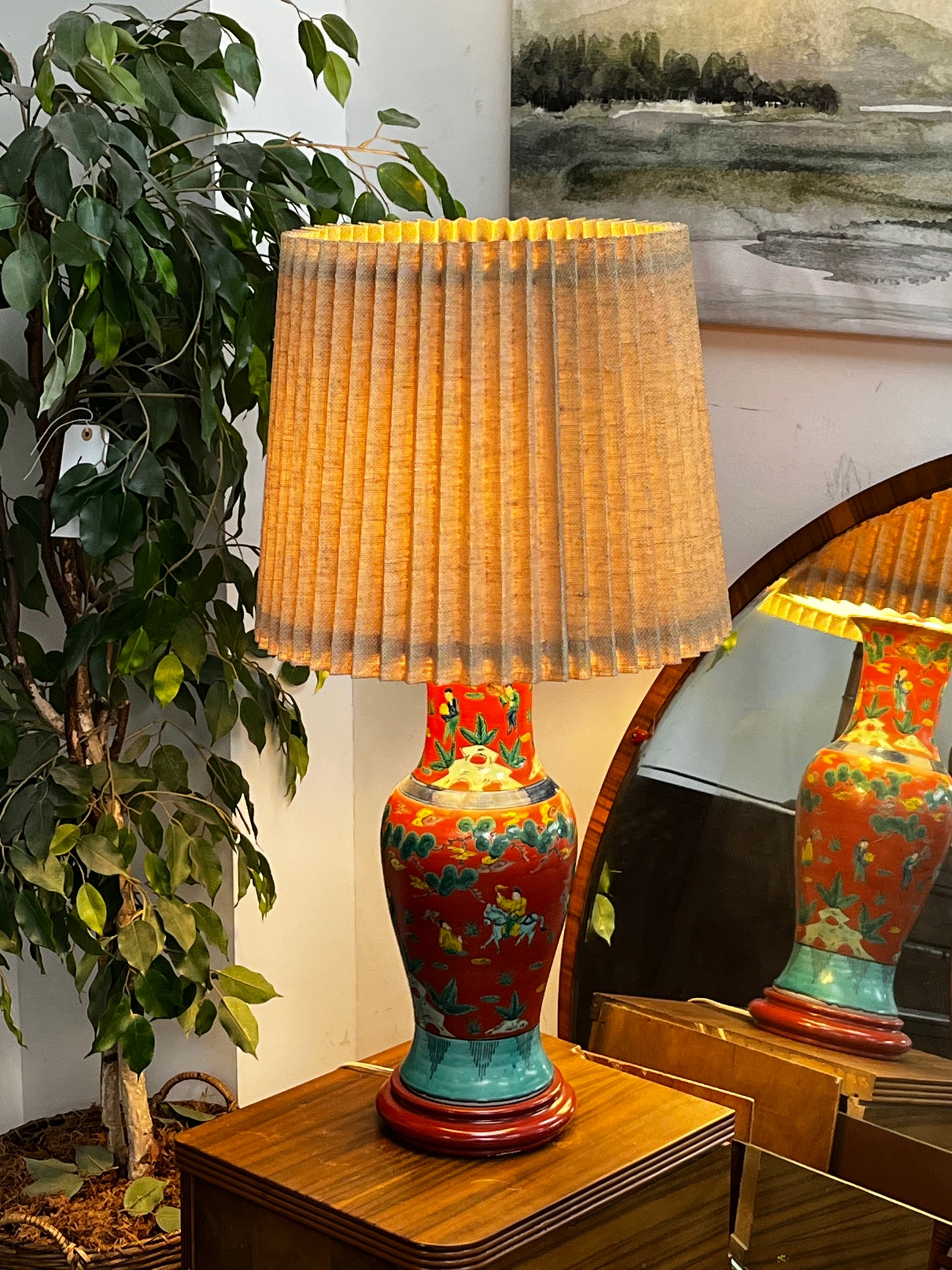 Chinoiserie Ceramic Table Lamp