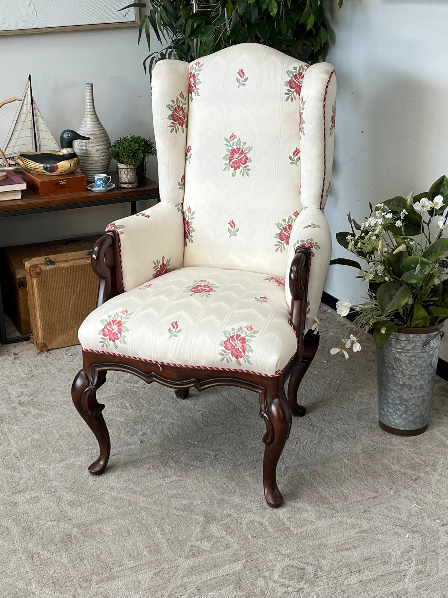 Bau Furniture Floral Arm Chair