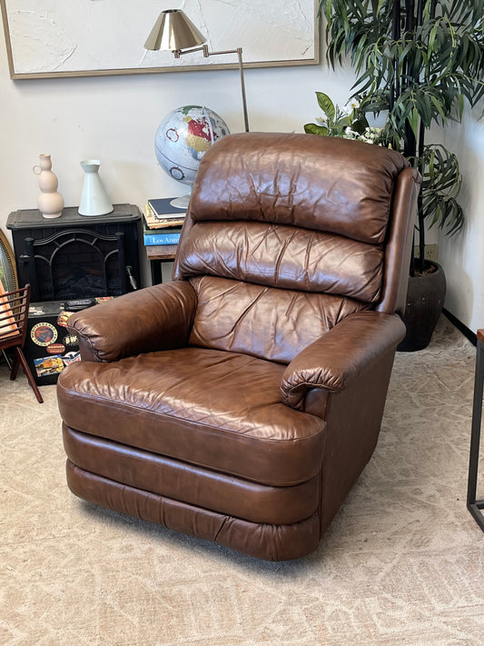 Vintage La-Z-Boy Leather Rocker Recliner