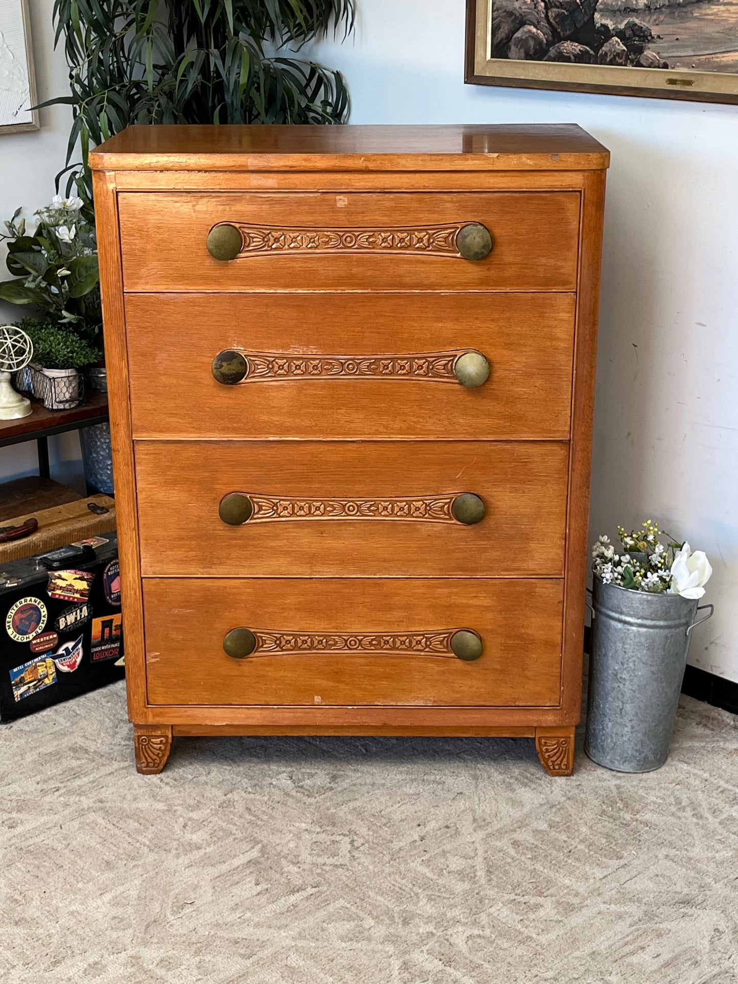 Rustic Style 4-Drawer Dresser
