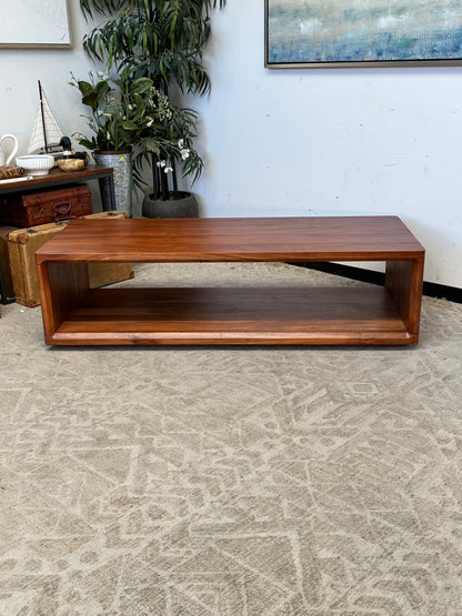 Natural Wood Brown Coffee Table