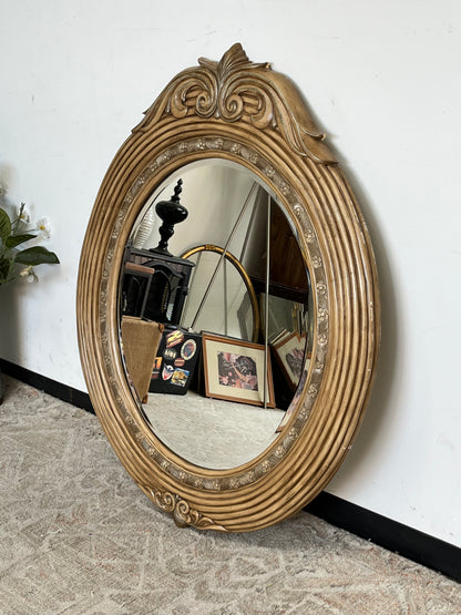 Vintage Oval Framed Wall Mirror