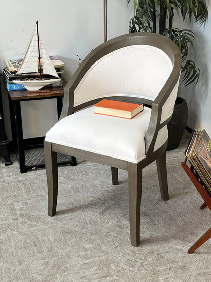 Modern White Upholstered Accent Chair