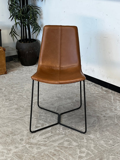 Mid Century Style Leather Dining Chair