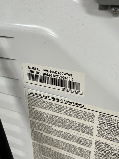 Samsung 7.4 cu. ft. Gas Dryer in White