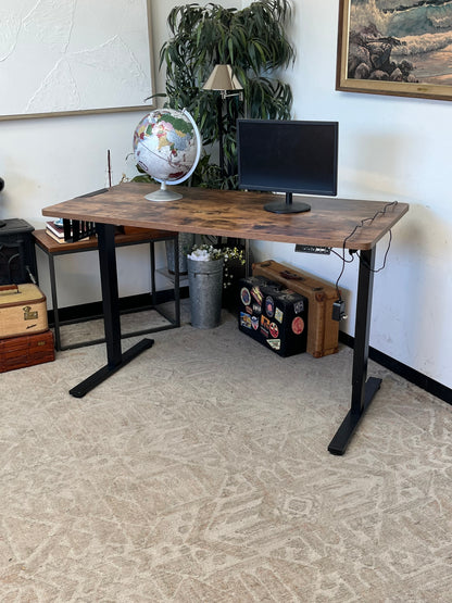 Adjustable Standing 55" Brown Desk