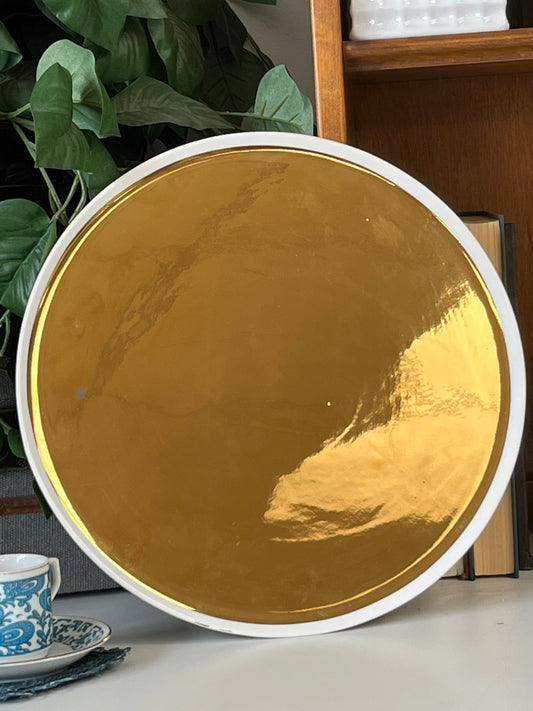 Canvas Home Gold Tone Plate Charger