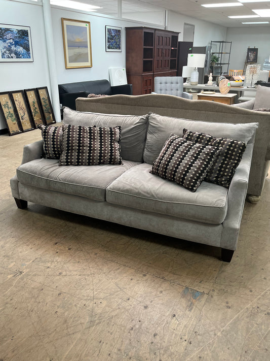 Broyhill Furniture Grey Suede Finish Sofa