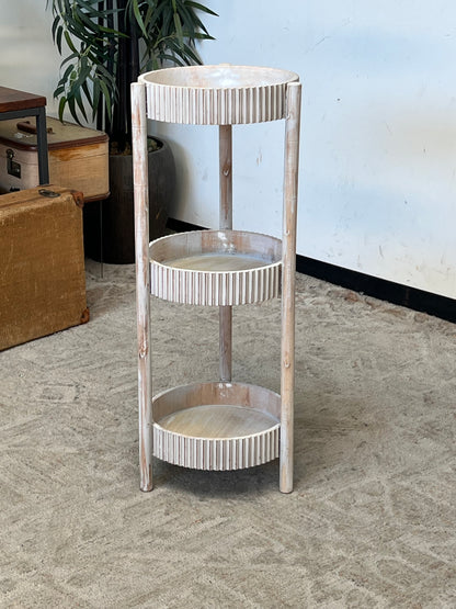 Modern 3-Tier Oval Side Table