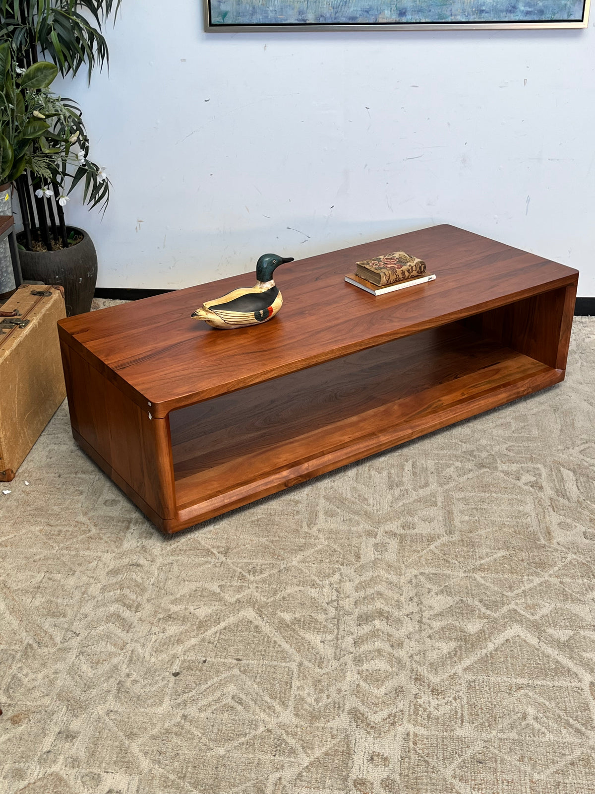Natural Wood Brown Coffee Table