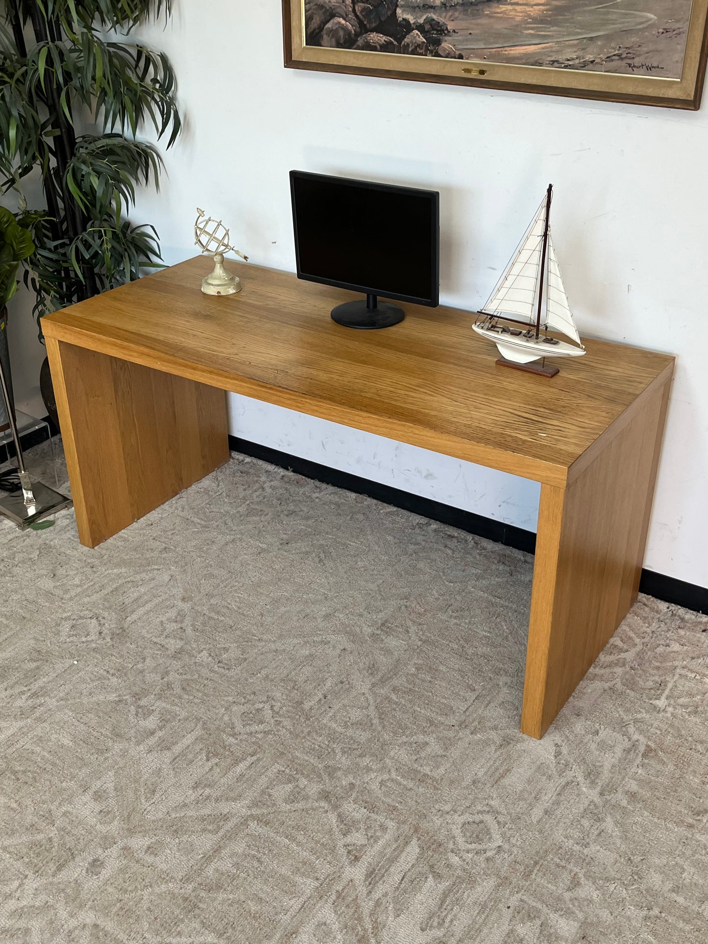 Ikea Style 60" Light Brown Desk