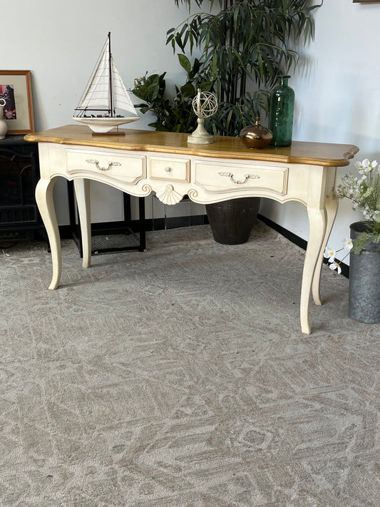 Ethan Allen Country French Style Console Table