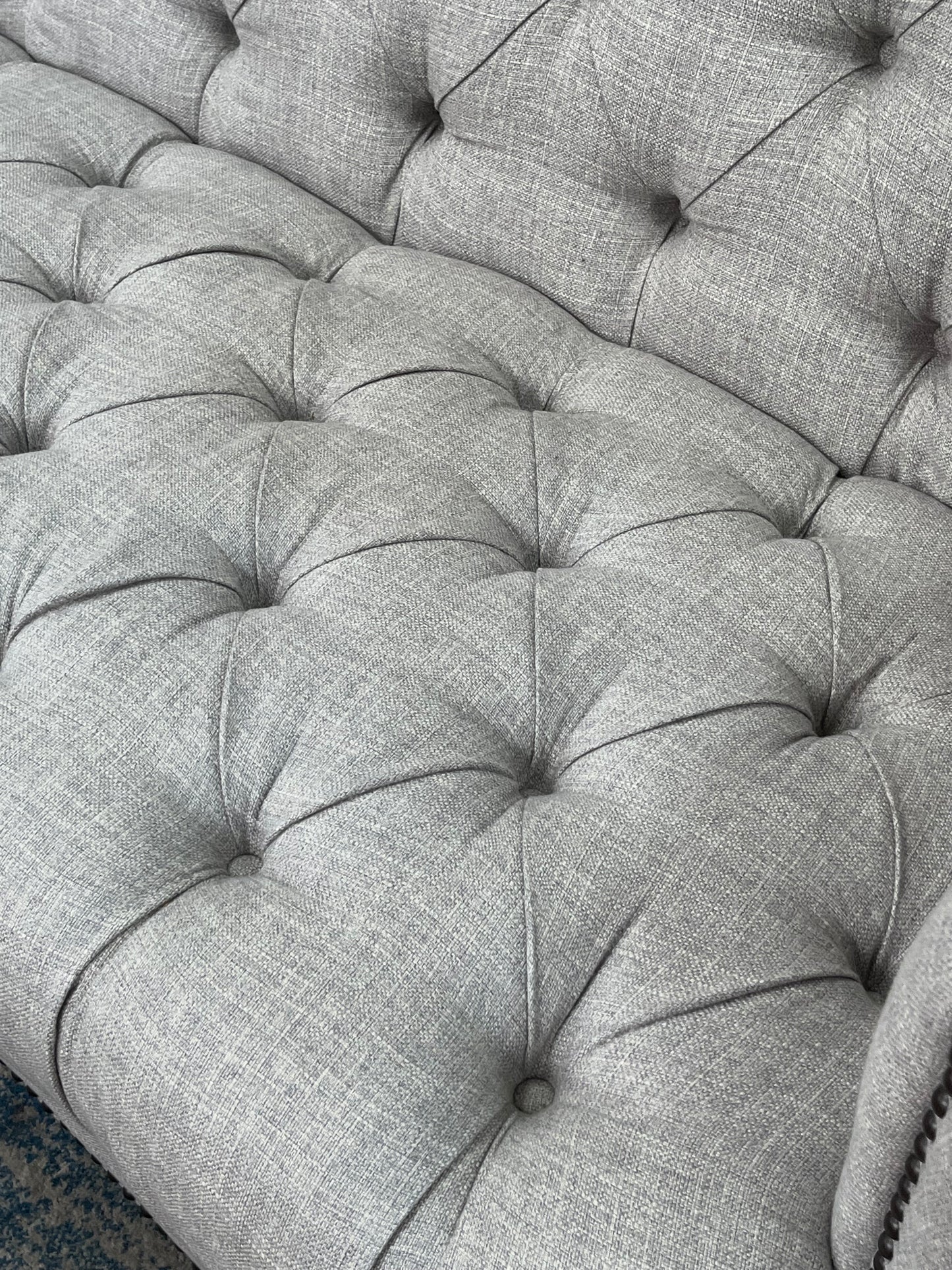 Modern Tufted 84" Gray Sofa
