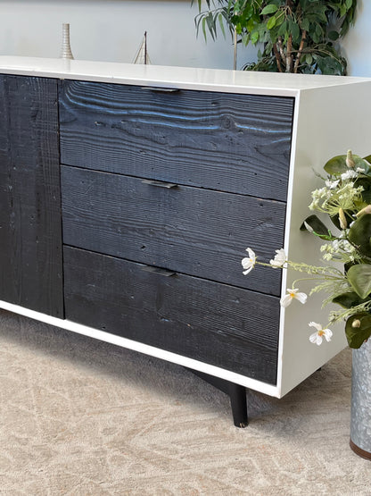 Modern 60" White Credenza