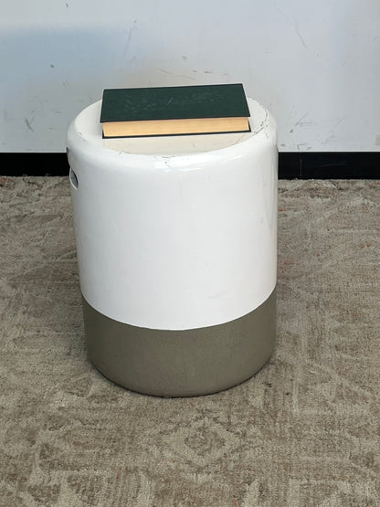 Modern Two-Tone white/Gray Side Table