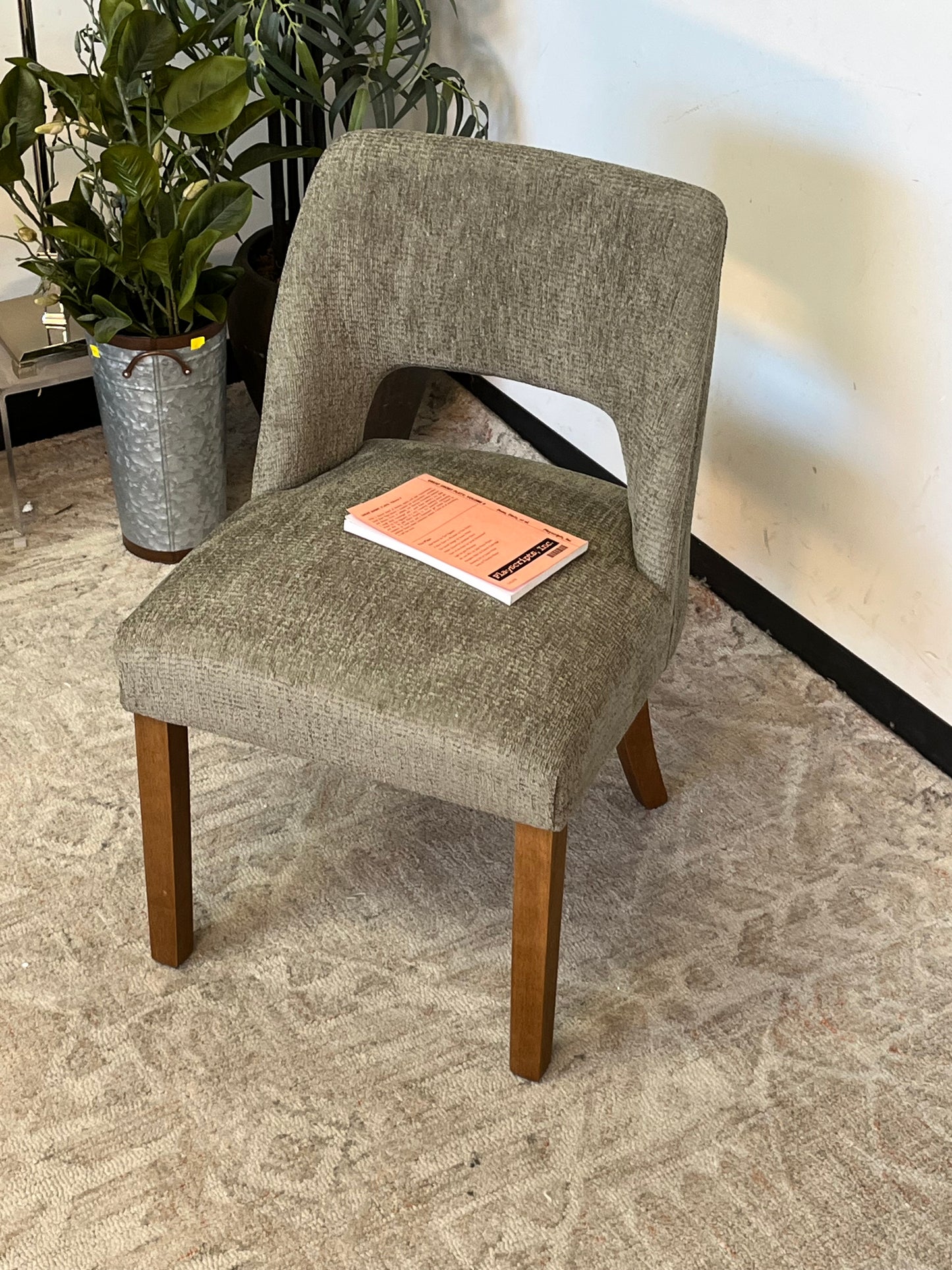 Modern Green Upholstered Dining Chair