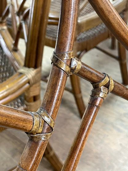 Bohemian Bamboo & Rattan Dining Chair Set Of 6