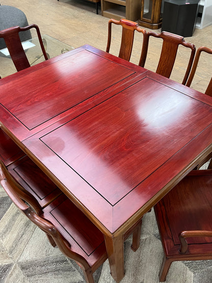 Mahogany Dining Set with 8 Chairs