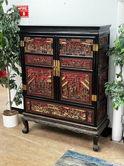 Vintage Ornate China Cabinet - Scene 1