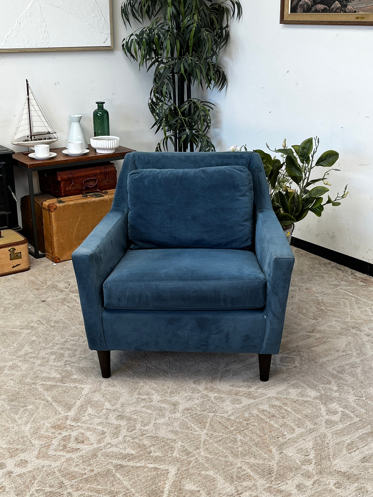 West Elm Teal Armchair
