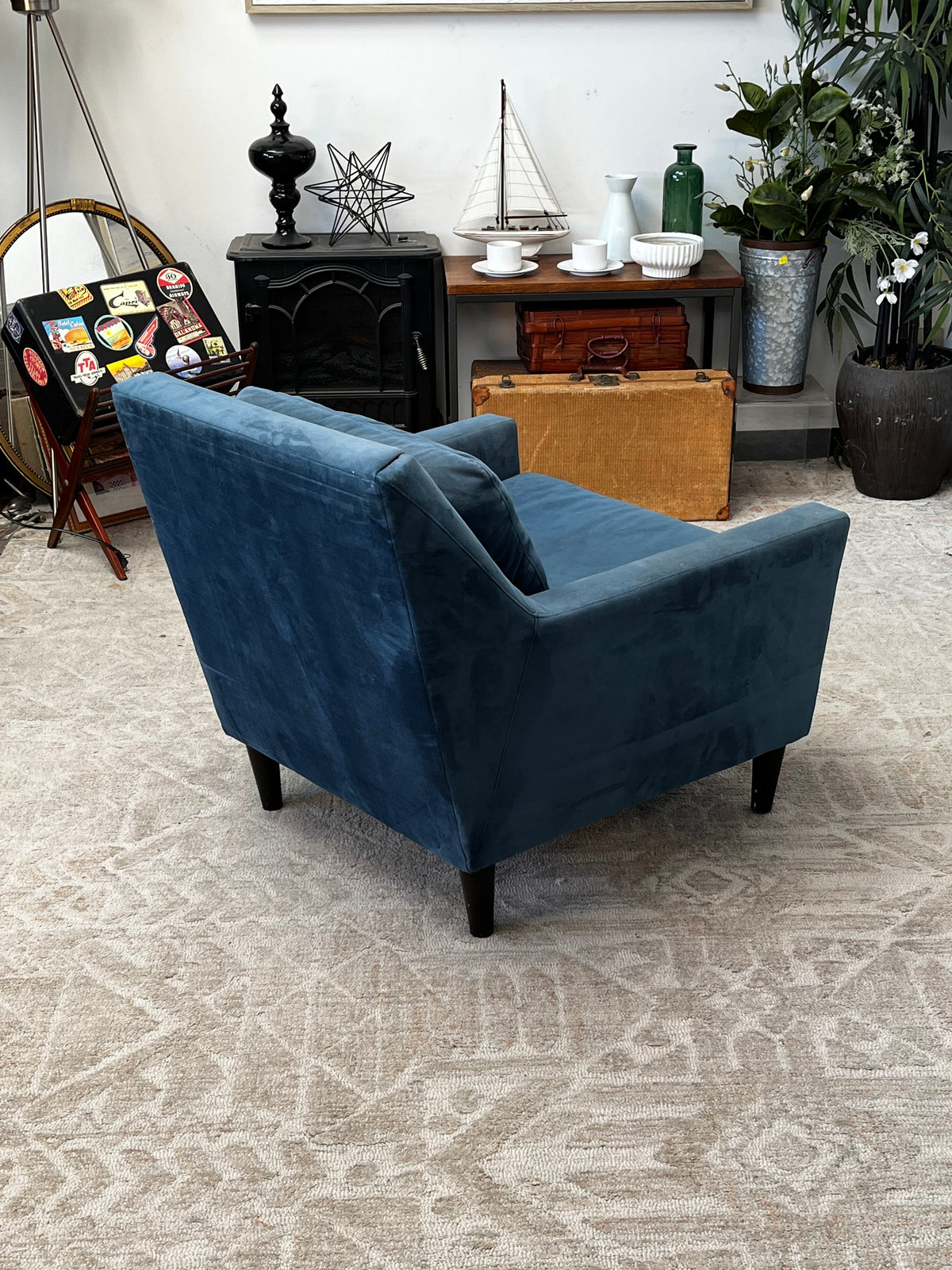 West Elm Teal Armchair