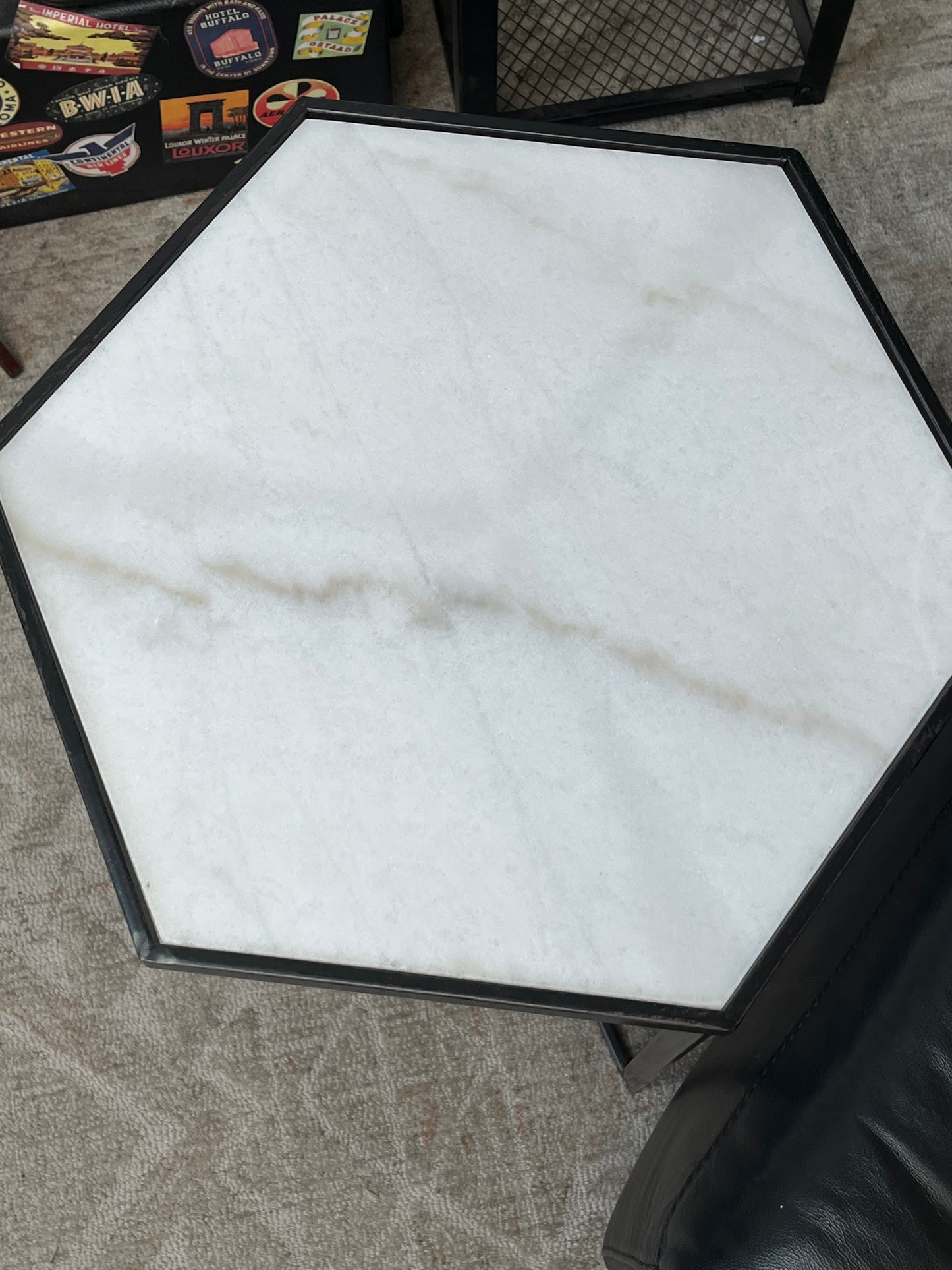 Modern Marble Top 21" Nightstand