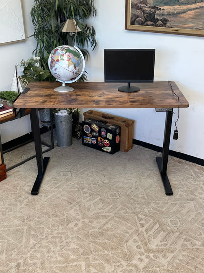 Adjustable Standing 55" Brown Desk