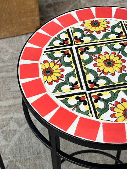 Floral Style 3pc Side Table