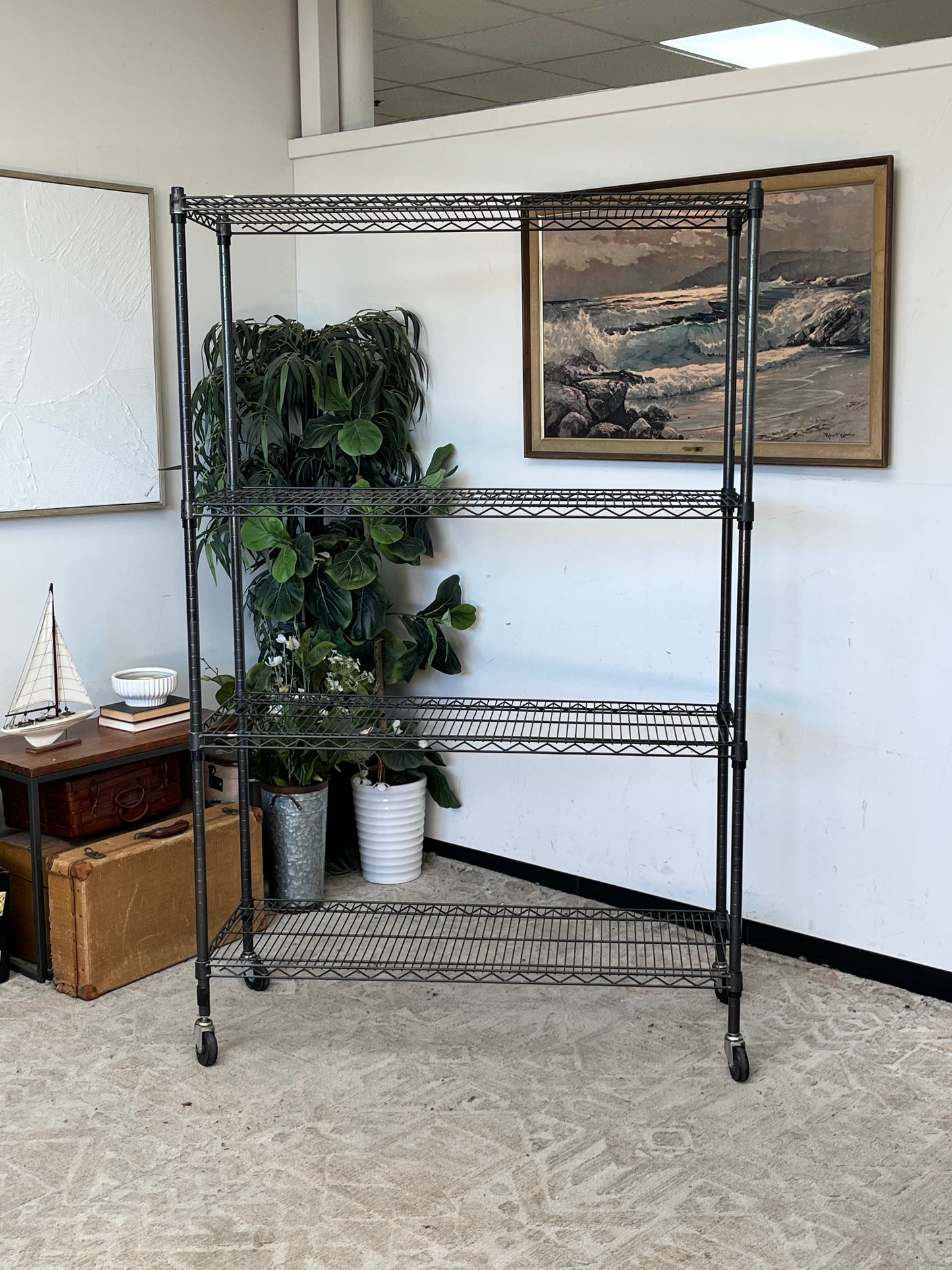 Industrial Black Metal Rack