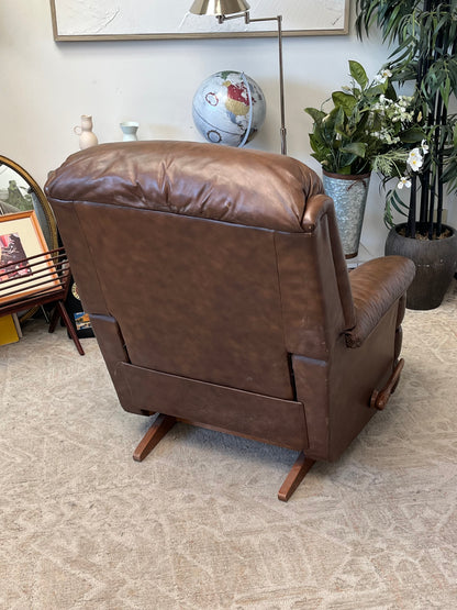 Vintage La-Z-Boy Leather Rocker Recliner