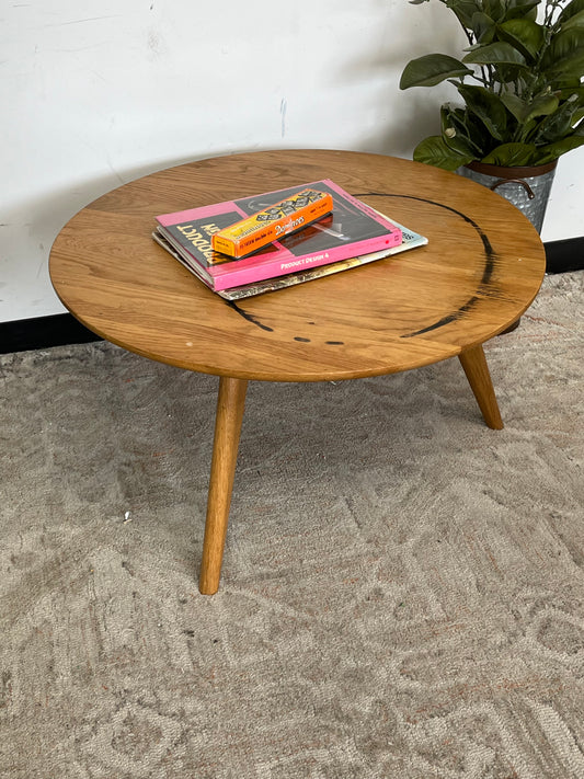 Mid-Century Style Wooden Coffee Table - Stained