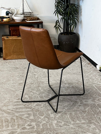 Mid Century Style Leather Dining Chair