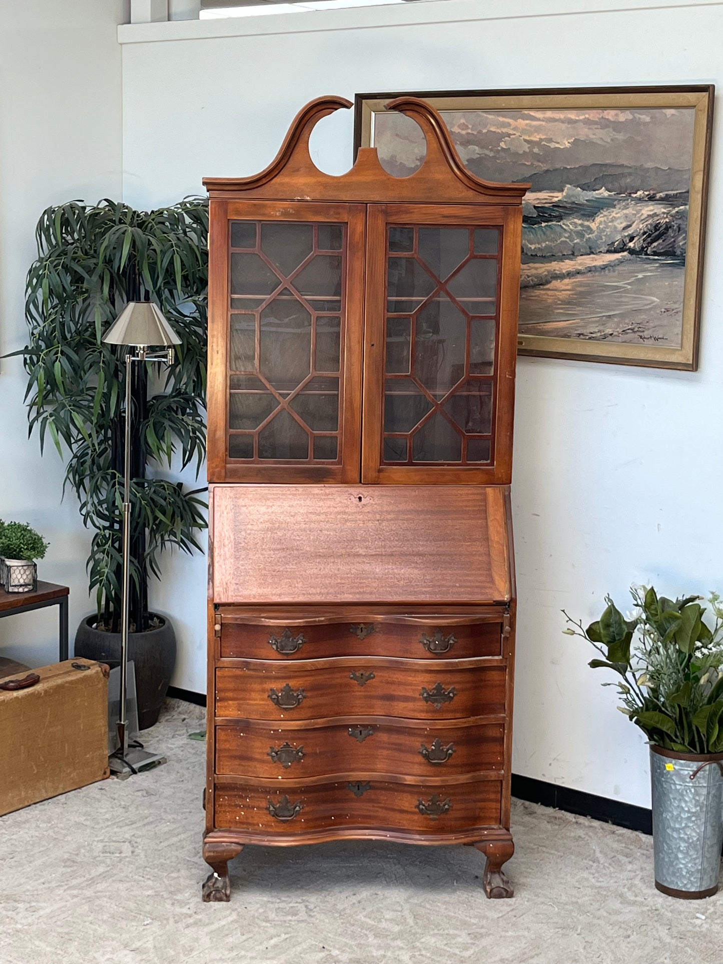 Antique Secretariat Style Desk