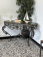 Antique Style Mountable Wrought Iron & Marble Console