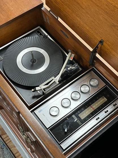 Antique Style Credenza w/ Record Player